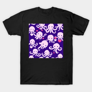 Octopus Lovefest - Super Cute Colorful Cephalopod Pattern T-Shirt